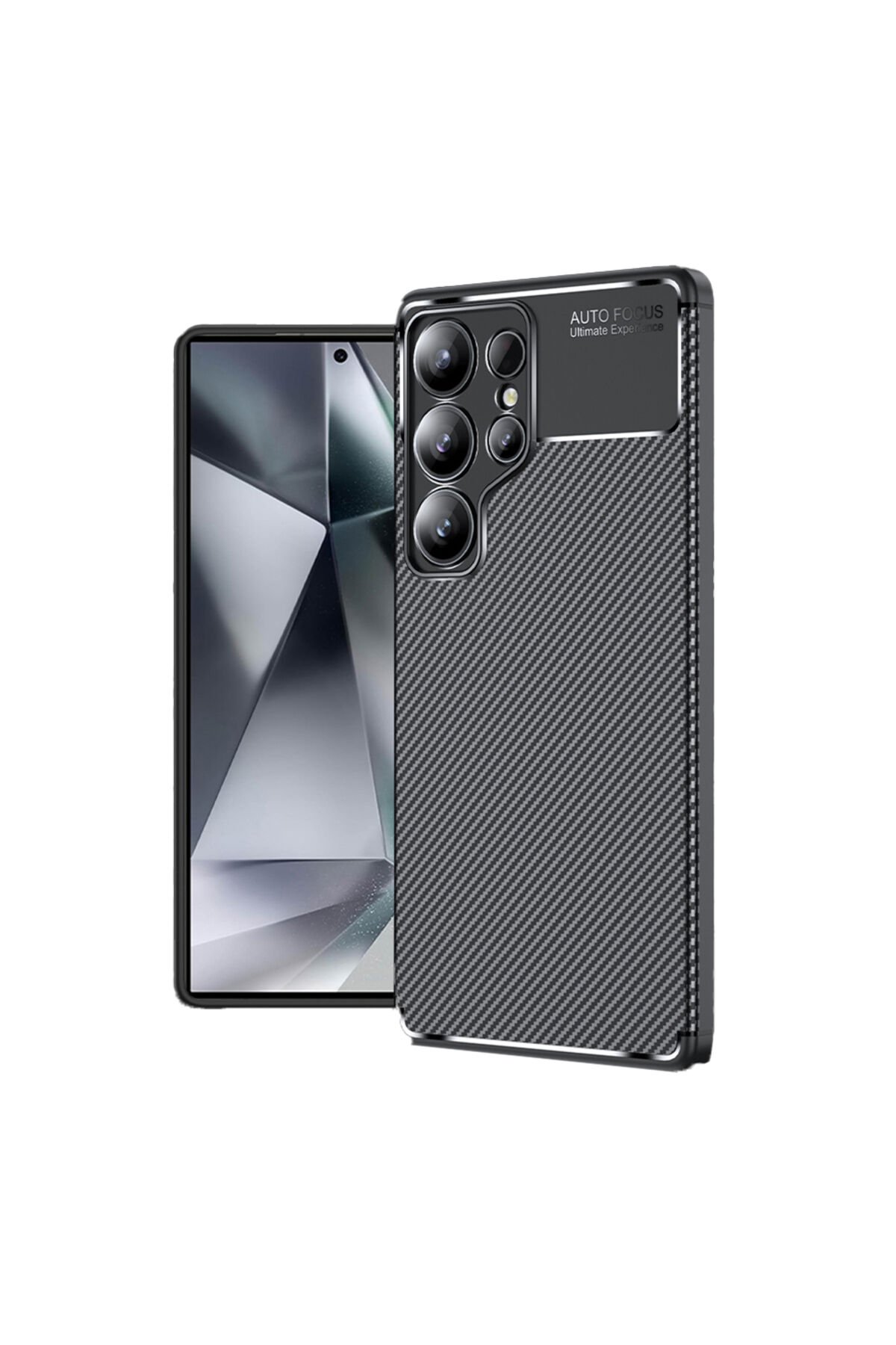 Galaxy S25 Ultra Uyumlu Kılıf BSAY Negro Silikon Kapak-Siyah Siyah