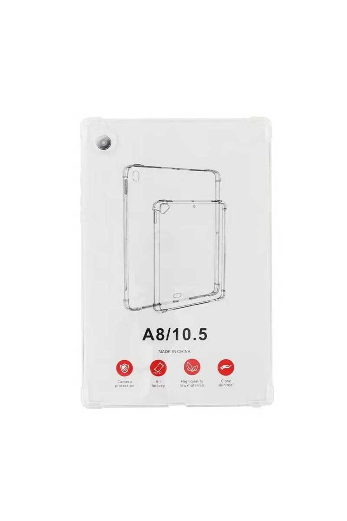 Galaxy Tab A8 10.5 SM-X200 (2021) Kılıf Uyumlu BSAY Tablet Nitro Anti Shock Silikon Kapak-Renksiz Renksiz