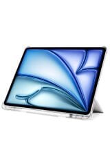 iPad Air 11 2025 M3 ZPRB Smart Cover Kalem Bölmeli Standlı 1-1 Kılıf - Siyah Kırmızı