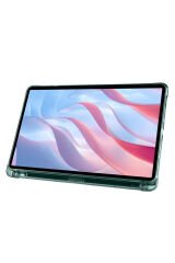 Huawei Honor Pad X8 Pro 11.5' Kılıf BSAY Tri Folding Kalem Bölmeli Standlı Kılıf - Koyu Yeşil Koyu Yeşil
