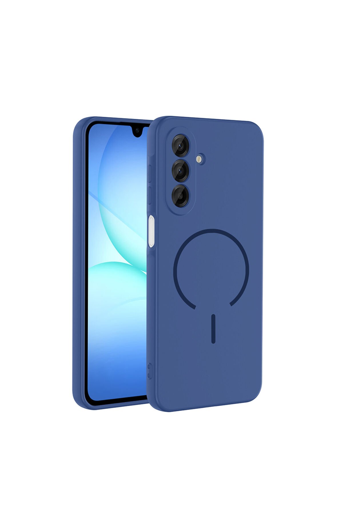 Galaxy A17 Kılıf M-safe Şarj Özellikli BSAY Meta Kapak - Lacivert
