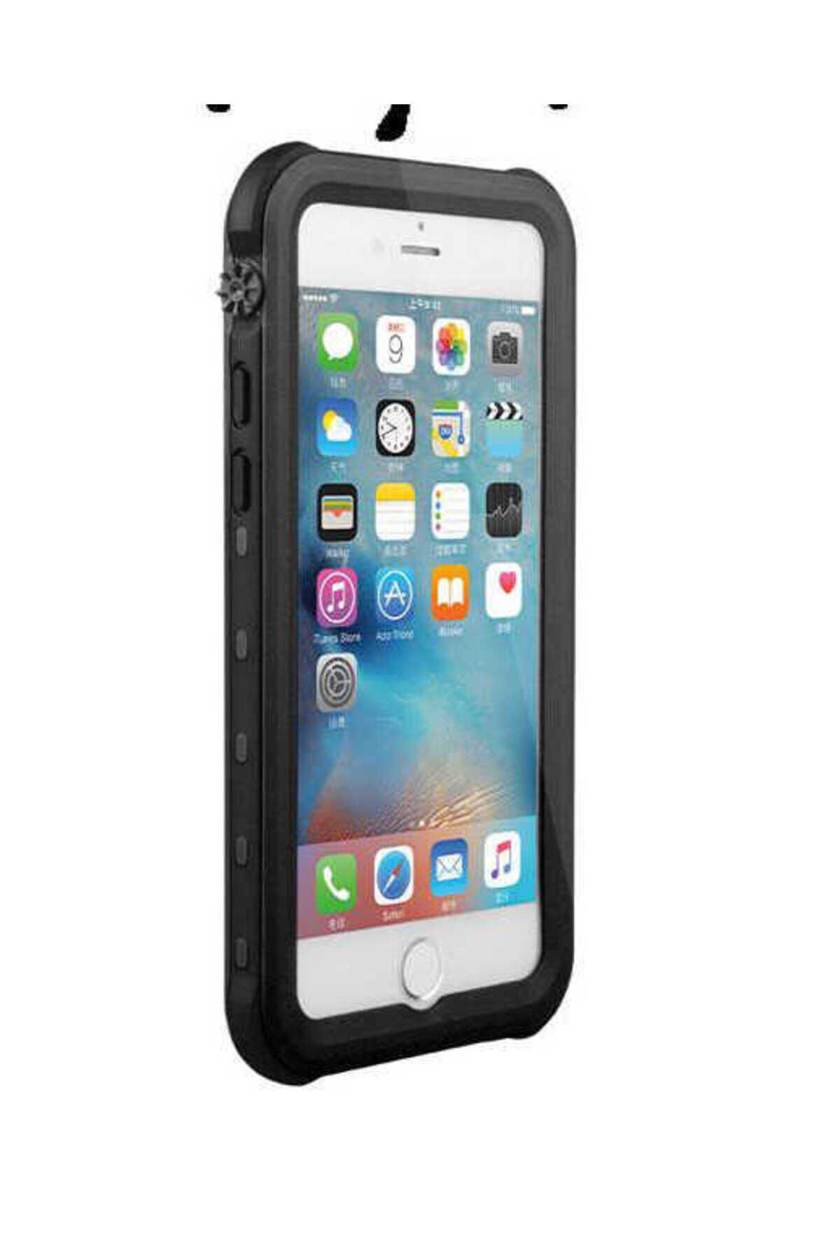 iPhone SE 2022 Uyumlu BSAY 1-1 Su Geçirmez Kılıf-Siyah Siyah