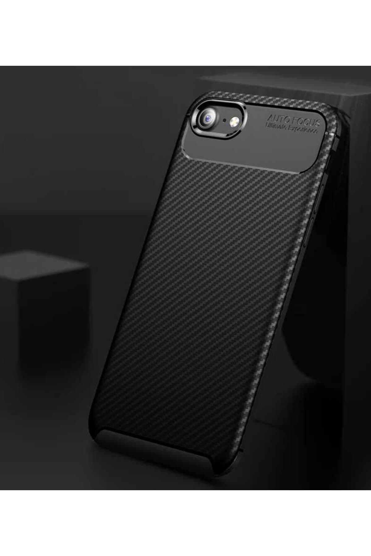 iPhone SE 2022 Uyumlu BSAY Negro Silikon Kılıf-Siyah Siyah