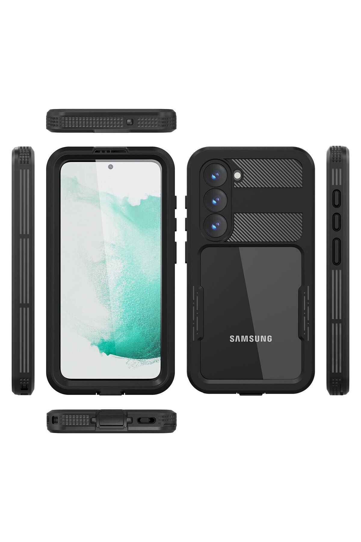 Galaxy S23 Plus Uyumlu BSAY 1-1 Su Geçirmez Uyumlu BSAY-Siyah