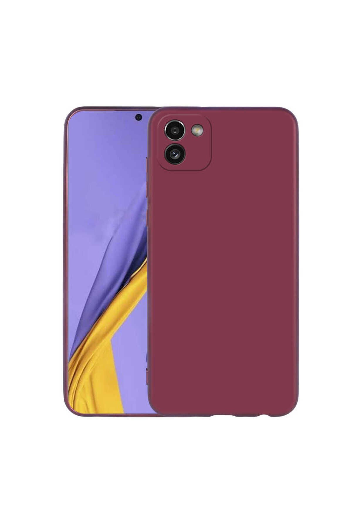 Galaxy A03 Kılıf BSAY Premier Silikon Kapak - Lacivert Rose Gold