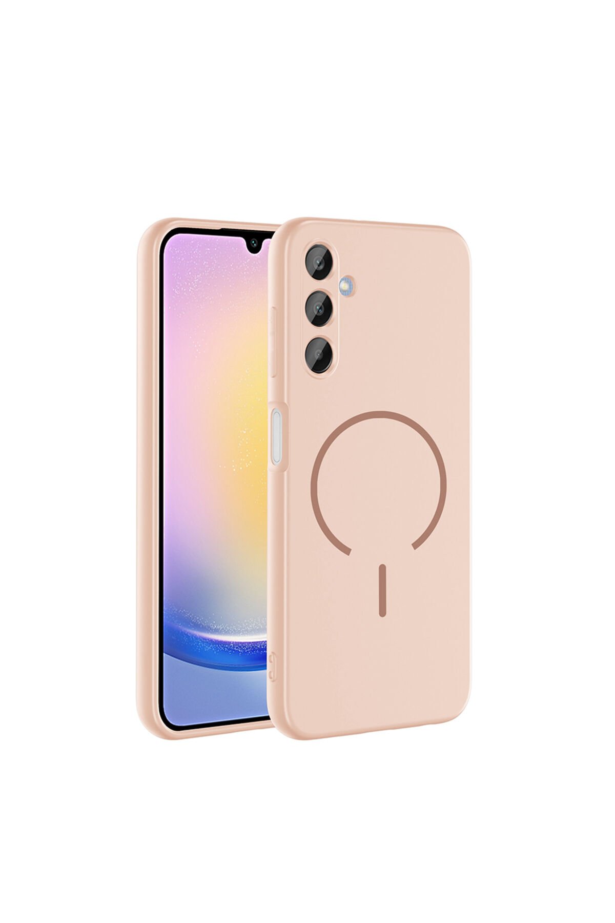 Galaxy A25 Kılıf M-safe Şarj Özellikli BSAY Meta Kapak - Rose Pembe
