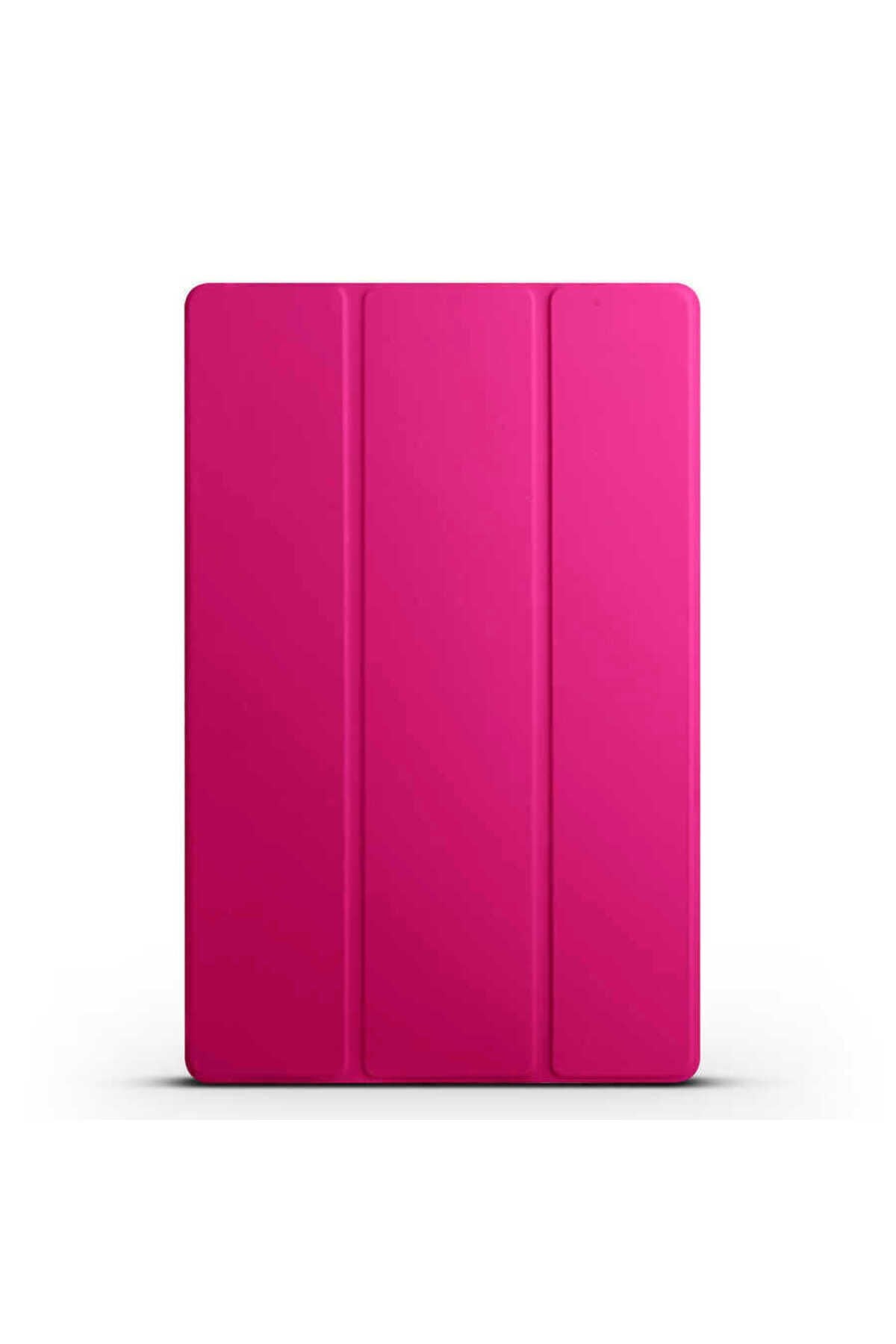 Galaxy Tab S8 Ultra SM-X900 Uyumlu BSAY Smart Cover Standlı 1-1 Kılıf-Pembe Pembe