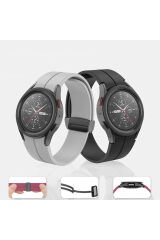 Galaxy Watch 4 40mm Uyumlu KRD-84 Uyumlu BSAY Kordon-Lacivert Sarı