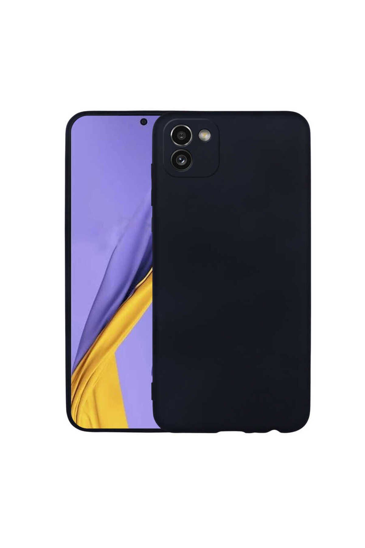 Galaxy A03 Kılıf BSAY Premier Silikon Kapak - Lacivert Siyah