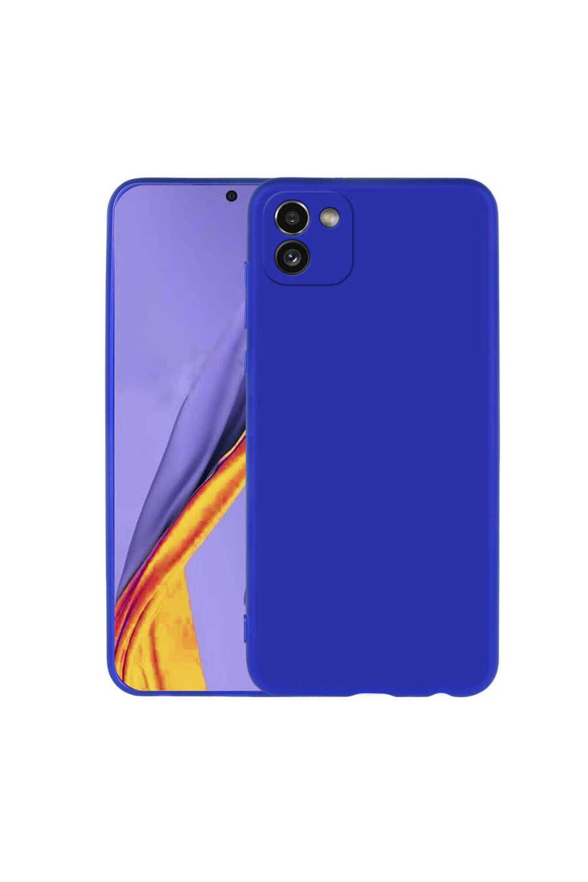 Galaxy A03 Kılıf BSAY Premier Silikon Kapak - Lacivert Saks Mavi