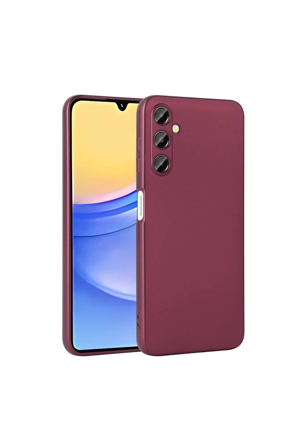 Galaxy A15 Kılıf BSAY Premier Silikon Kapak - Gold Mürdüm