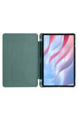 Huawei Honor Pad X8 Pro 11.5' Kılıf BSAY Tri Folding Kalem Bölmeli Standlı Kılıf - Koyu Yeşil Lacivert