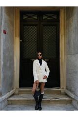 Yeni Trend Kürk Ceket Beyaz - M