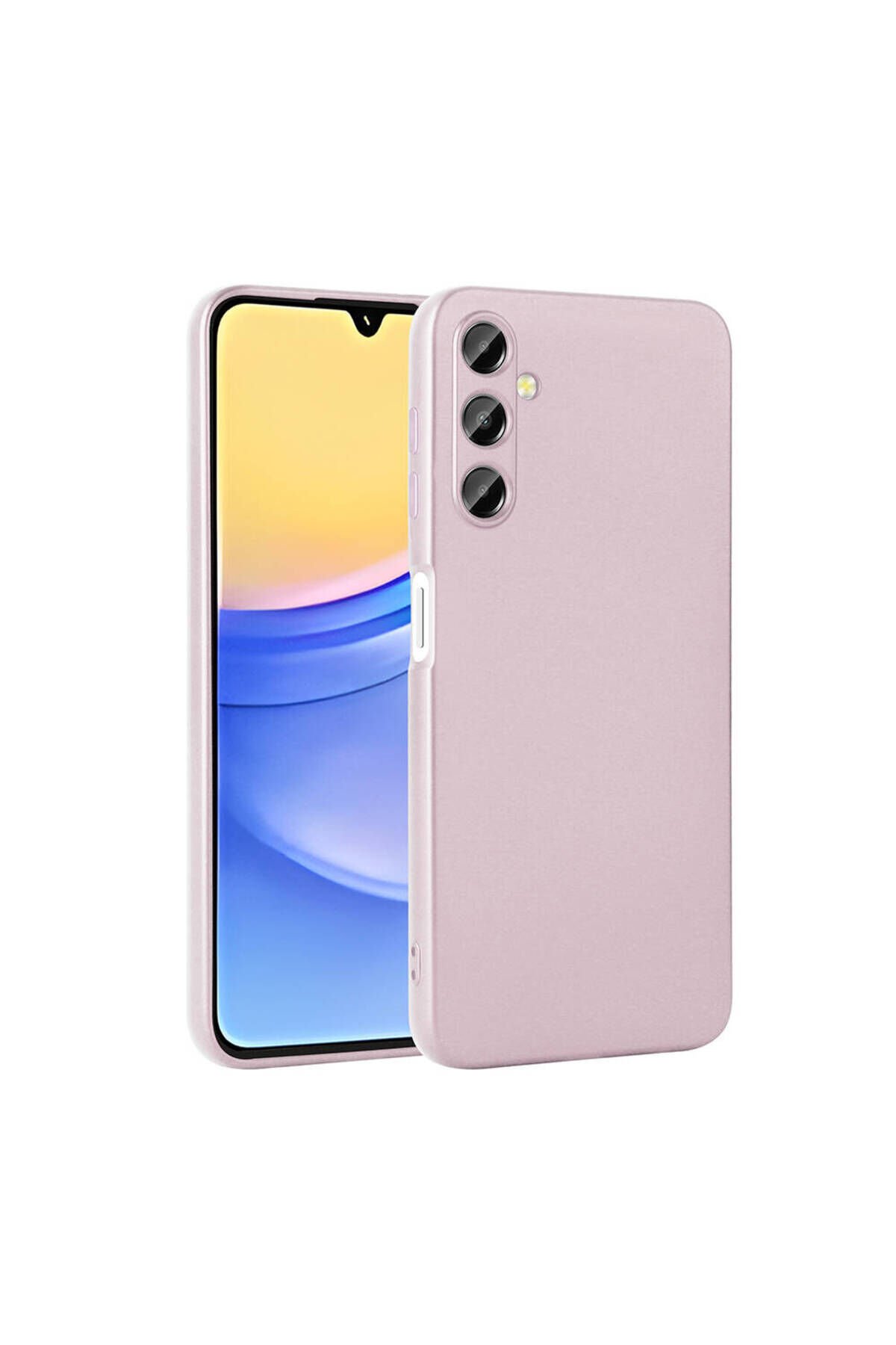 Galaxy A15 Kılıf BSAY Premier Silikon Kapak - Gold Siyah