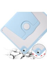 iPad Air 13 2025 M3 Kılıf BSAY Termik Kalem Bölmeli Dönebilen Standlı Kılıf - Lavendery Gray Lavendery Gray