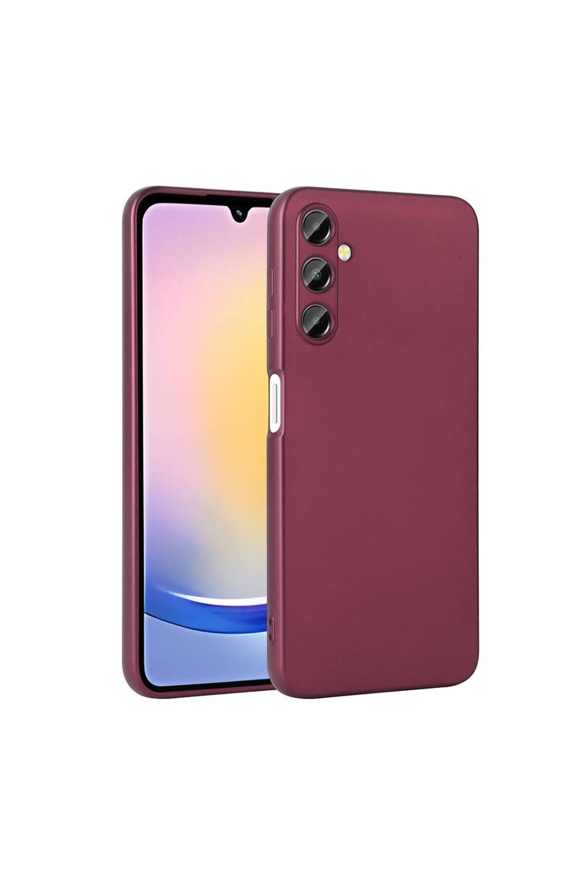 Galaxy A25 Kılıf BSAY Premier Silikon Kapak - Rose Gold Mürdüm
