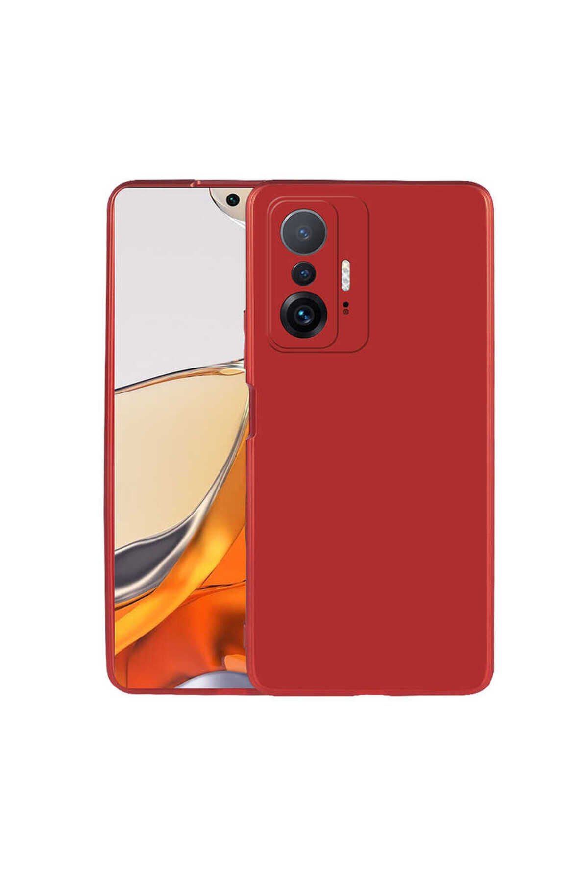 Mi 11T Pro 5G Kılıf BSAY Premier Silikon Kapak - Kırmızı Kırmızı