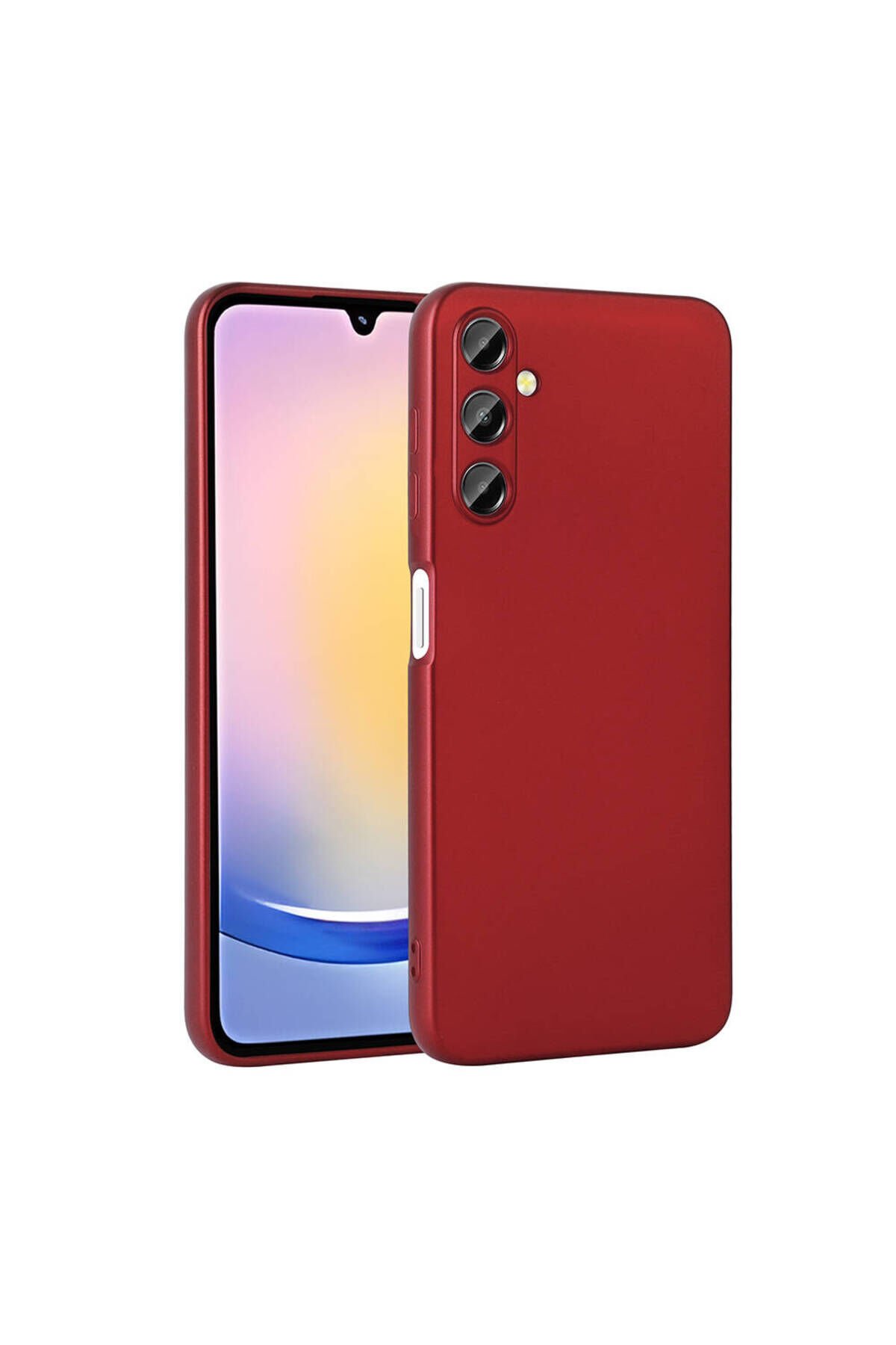 Galaxy A25 Kılıf BSAY Premier Silikon Kapak - Rose Gold Kırmızı