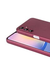 Galaxy A25 Kılıf BSAY Premier Silikon Kapak - Rose Gold Kırmızı