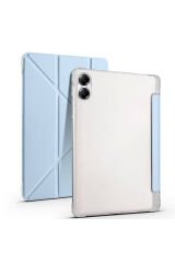 Huawei Honor Pad X9 11.5' Kılıf BSAY Tri Folding Kalem Bölmeli Standlı Kılıf - Siyah Mavi