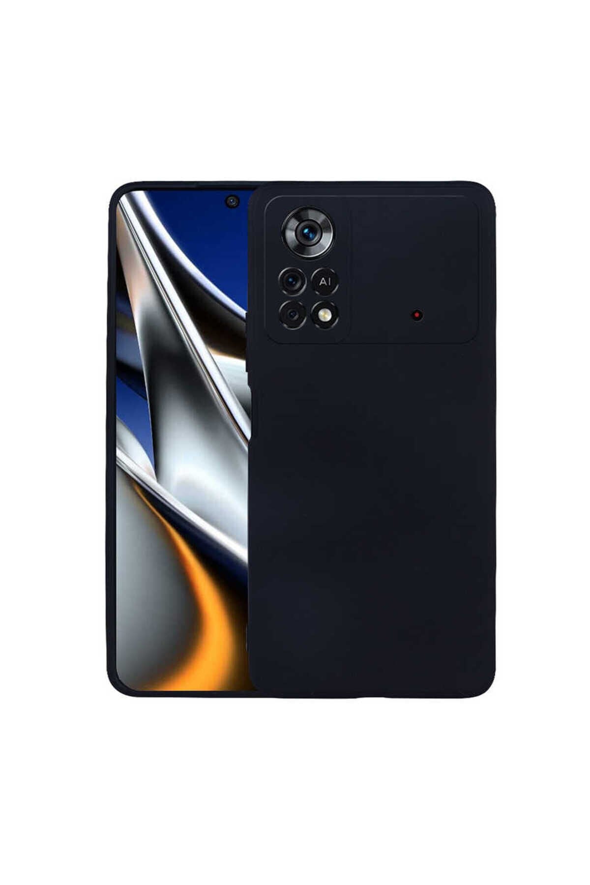 Poco M4 Pro 4G Kılıf JoieCreatif Premier Silikon Kapak - Siyah Siyah