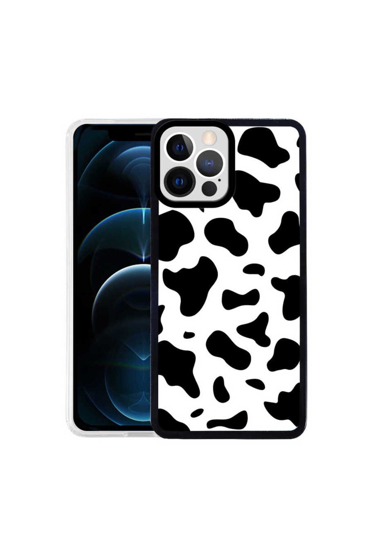 iPhone 12 Pro Max Uyumlu TYGO M-Fit Desenli Kılıf-Cow No1 Cow No1