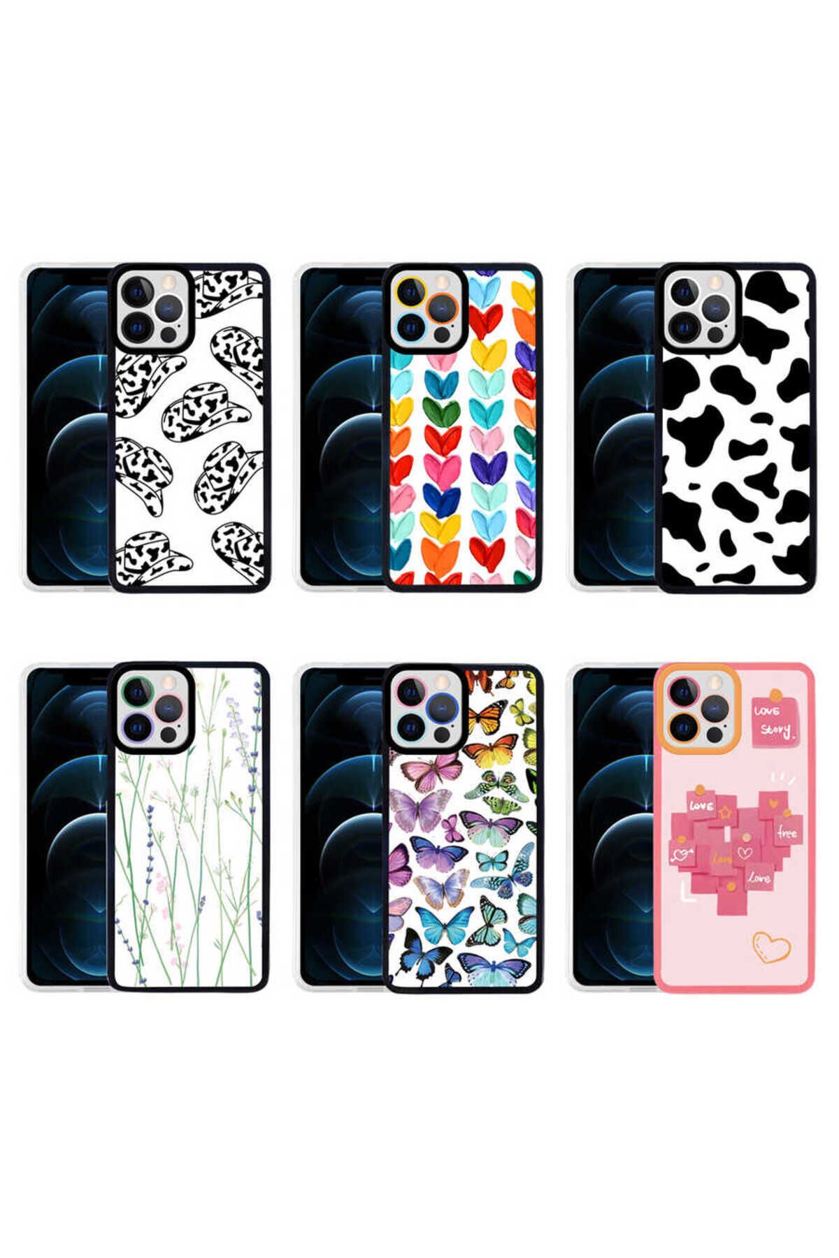 iPhone 12 Pro Max Uyumlu TYGO M-Fit Desenli Kılıf-Cow No1 Cow No1