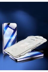 iPhone 12 Uyumlu BSAY Kolay Uygulama Aparatlı 5D Magic Glass Cam Ekran Koruyucu