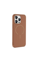 iPhone 14 Pro Max Kılıf M-safe Şarj Özellikli BSAY Meta Kapak - Rose Pembe