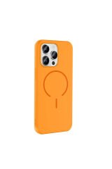 iPhone 14 Pro Max Kılıf M-safe Şarj Özellikli BSAY Meta Kapak - Rose Pembe