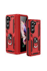 Galaxy Z Fold 5 Uyumlu BSAY Vega Kılıf-Siyah Kırmızı