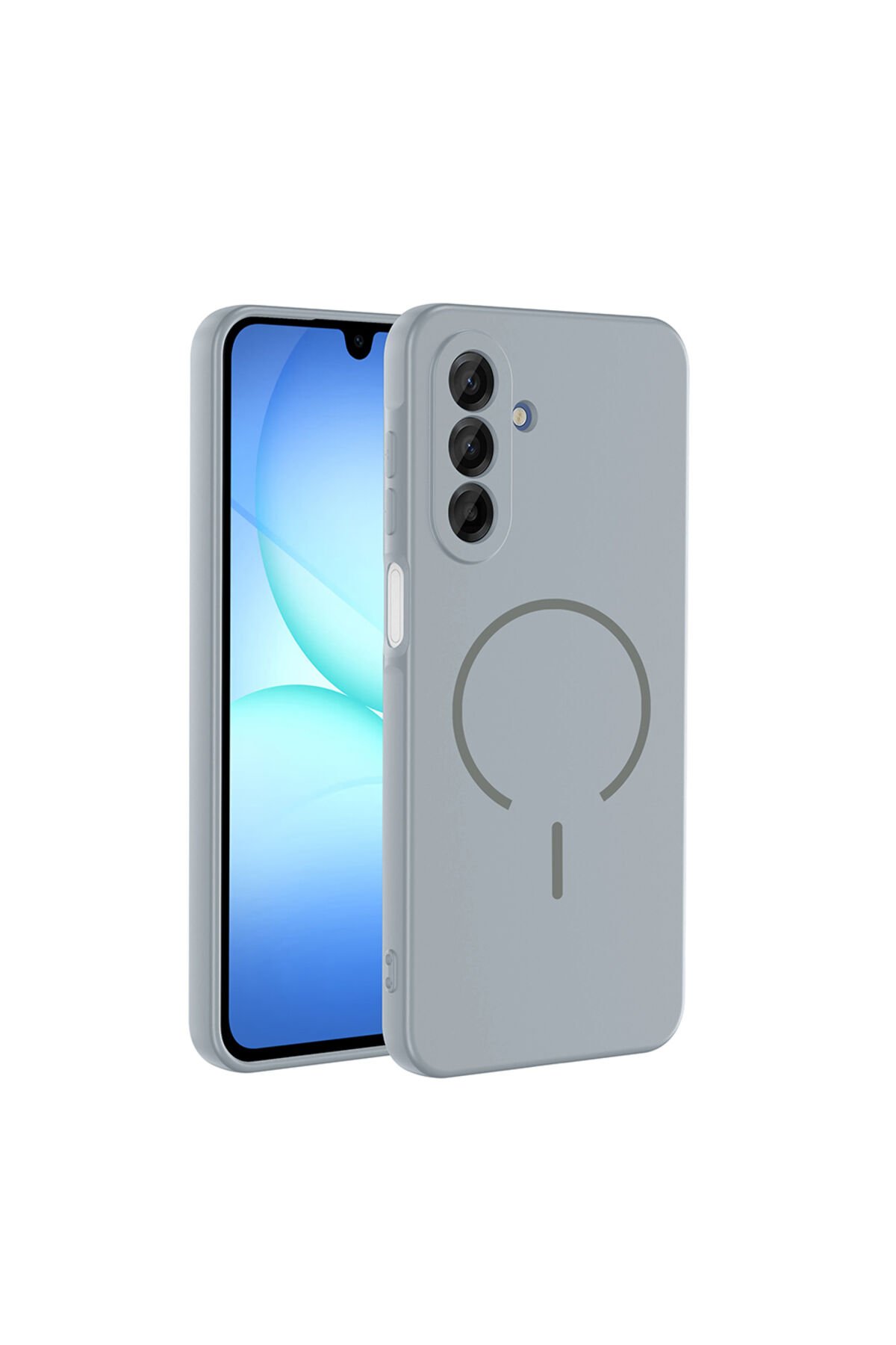 Galaxy A16 Kılıf M-safe Şarj Özellikli BSAY Meta Kapak - Pembe Gri