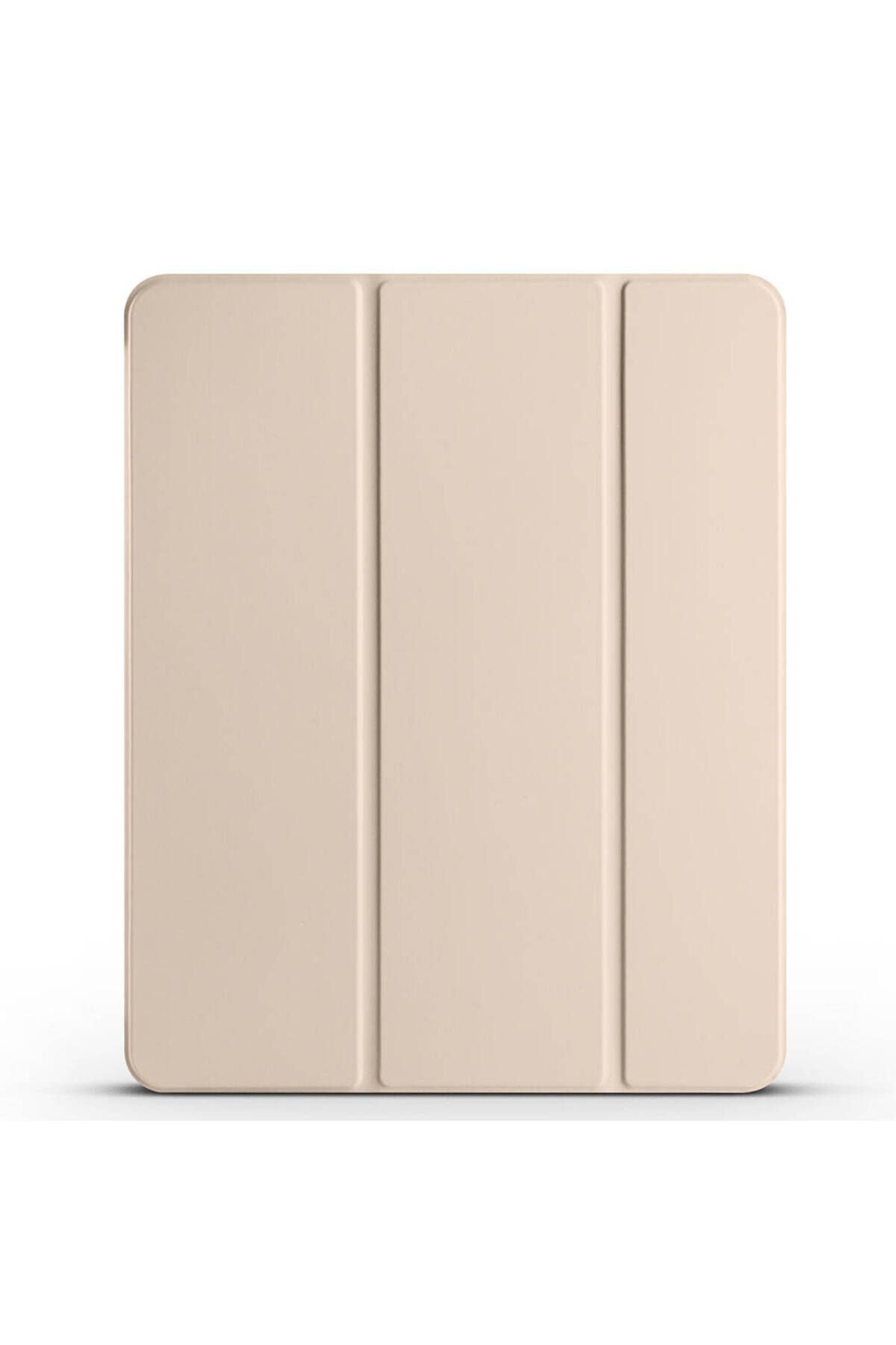 iPad Air 13 2025 M3 BSAY Smart Cover Kalem Bölmeli Standlı 1-1 Kılıf - Lacivert Gold