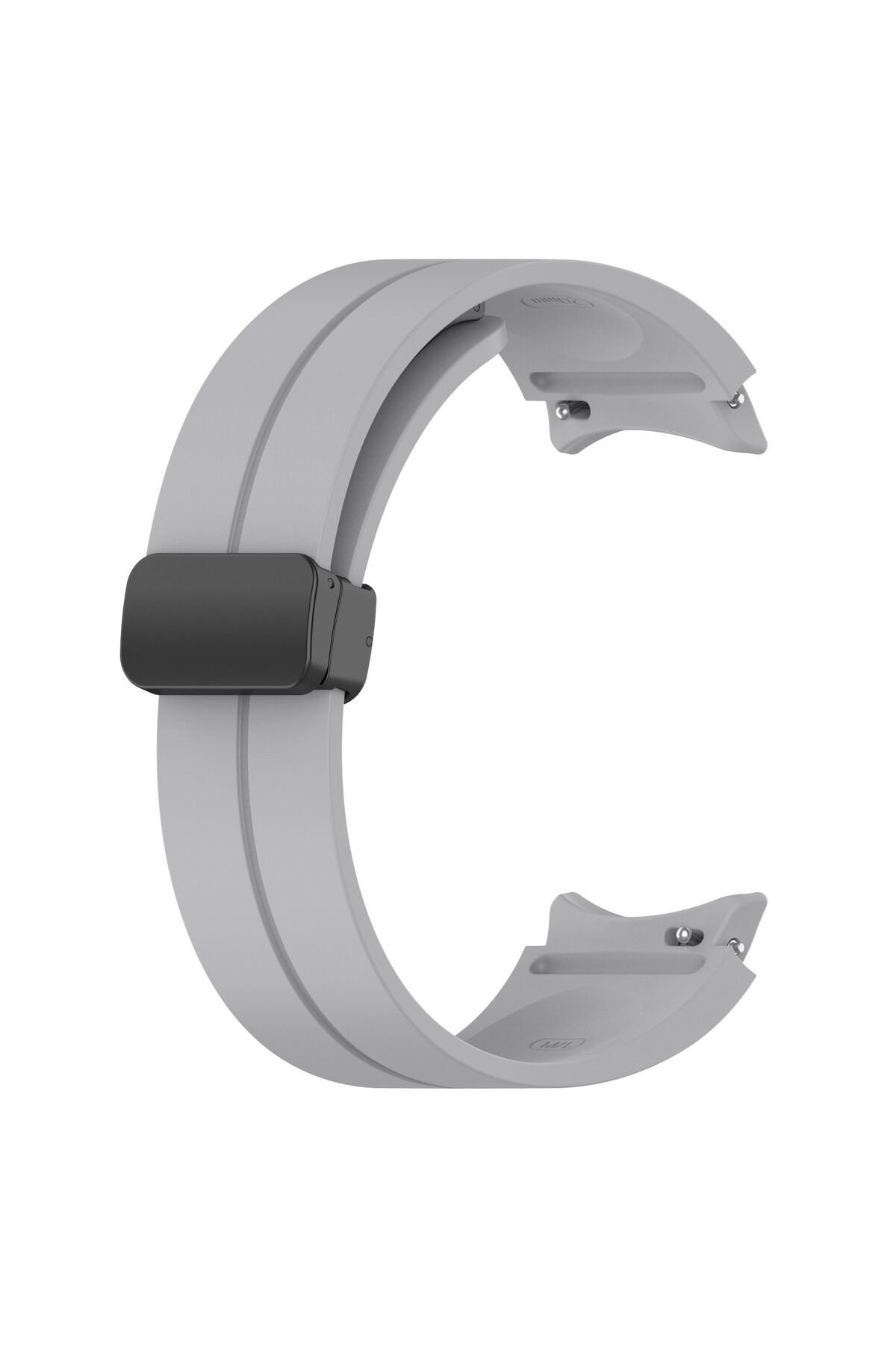 Galaxy Watch 4 44mm Uyumlu KRD-84 Uyumlu BSAY Kordon-Beyaz Gri
