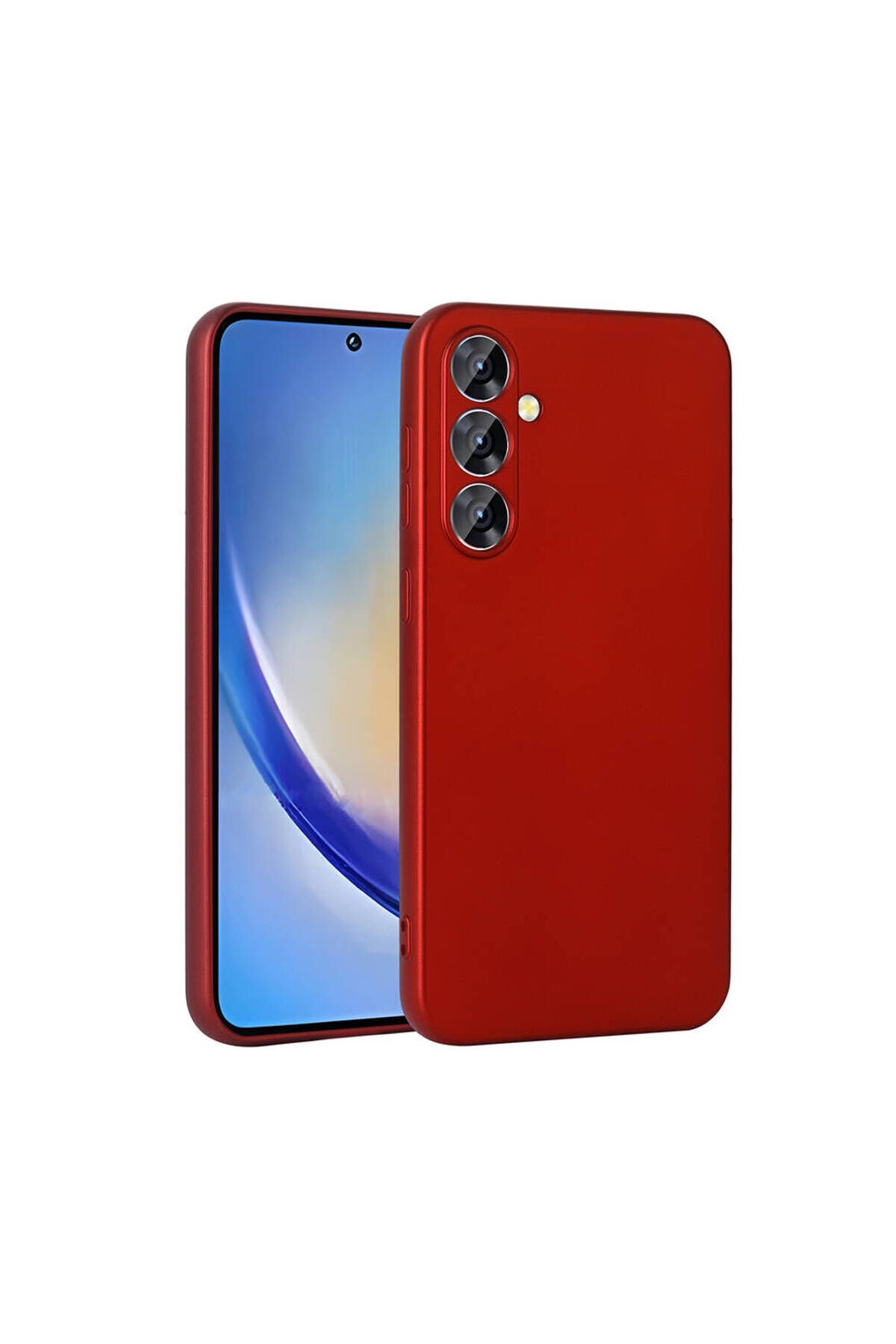 Galaxy A35 Kılıf BSAY Premier Silikon Kapak - Lacivert Kırmızı