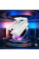 iPhone 14 Pro Uyumlu BSAY Kolay Uygulama Aparatlı 5D Magic Glass Cam Ekran Koruyucu