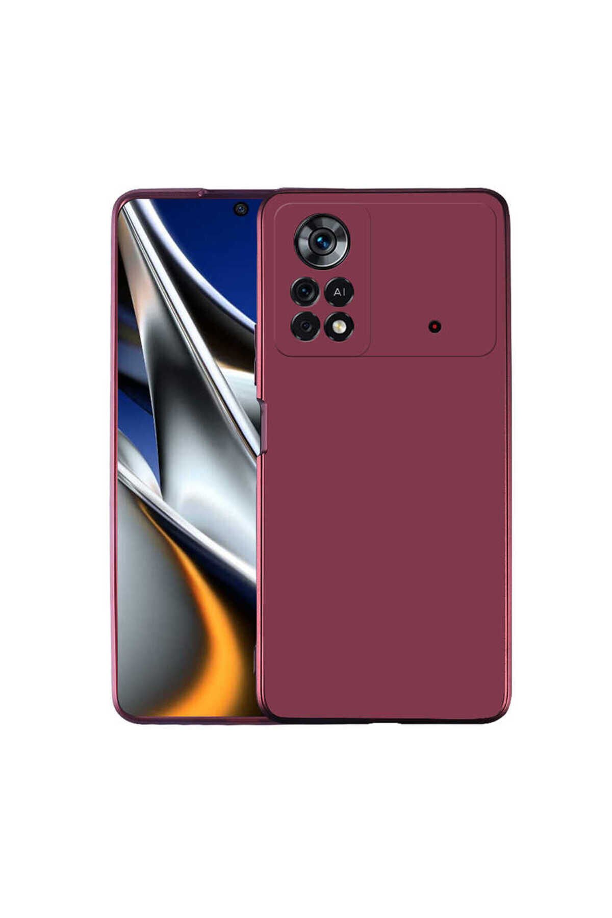 Poco X4 Pro 5G Kılıf NXAR Premier Silikon Kapak - Mürdüm Mürdüm