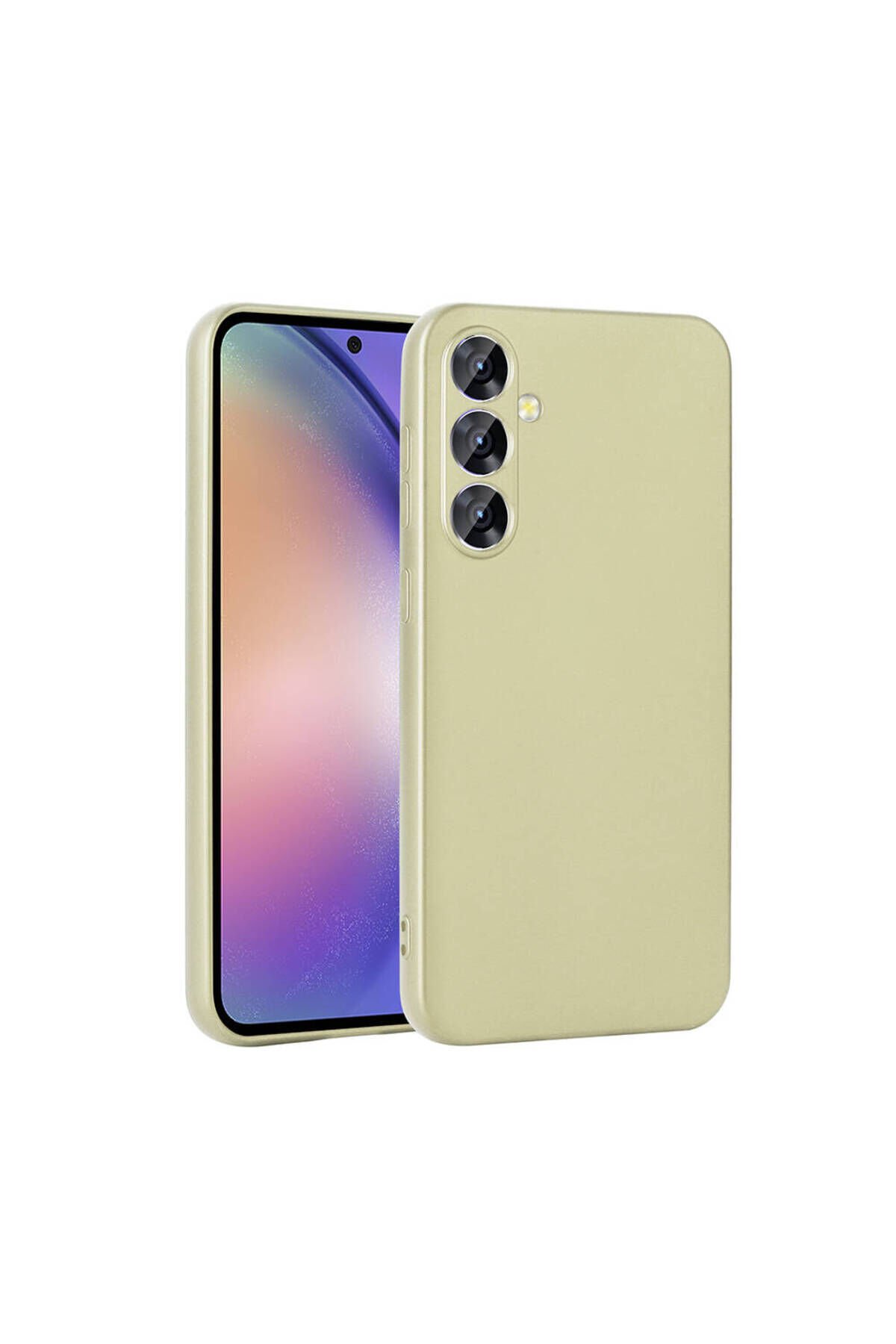 Galaxy A55 Kılıf BSAY Premier Silikon Kapak - Siyah Gold