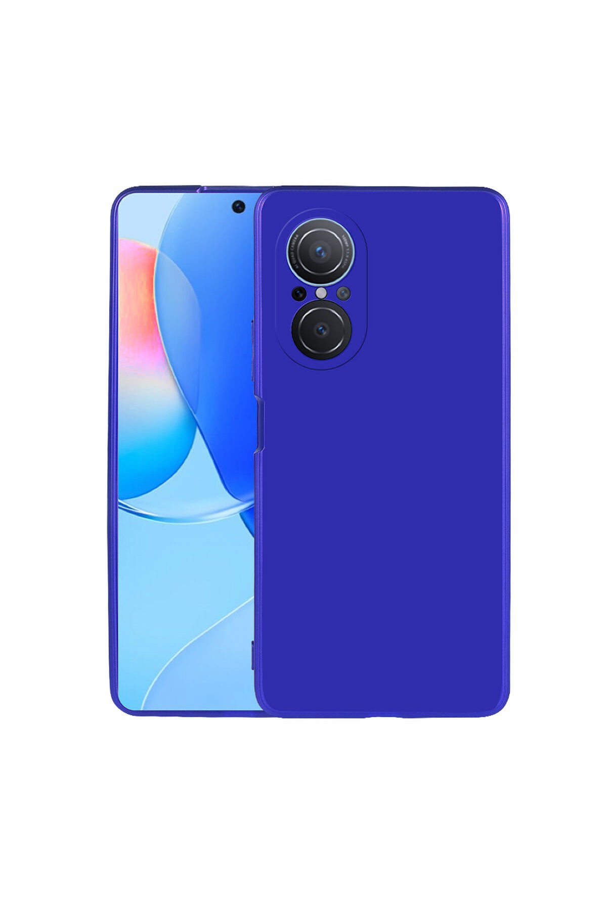 Huawei Nova 9 SE Kılıf BSAY Premier Silikon Kapak - Gold Saks Mavi