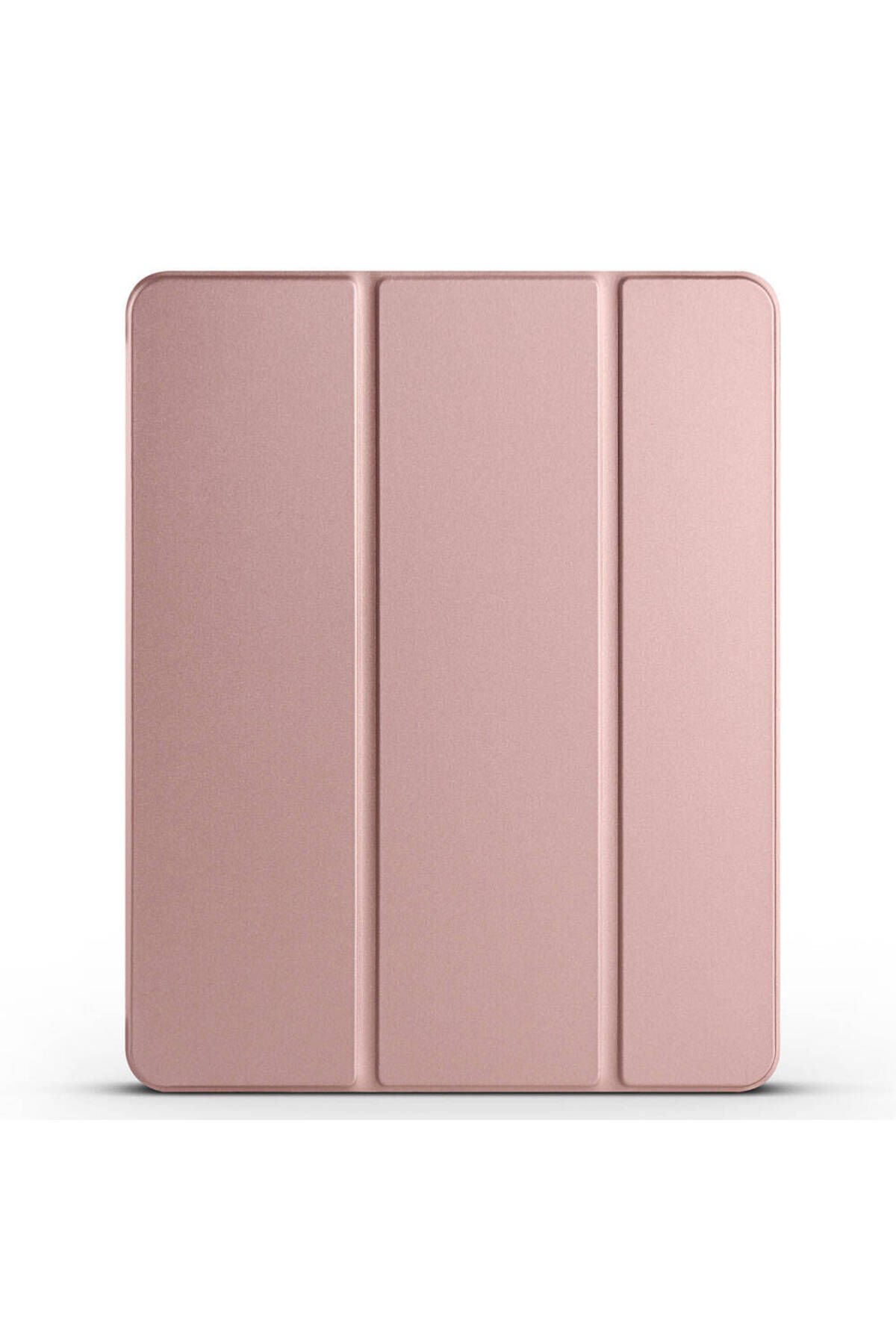 iPad Air 11 2025 M3 OMSY Smart Cover Kalem Bölmeli Standlı 1-1 Kılıf - Mor Rose Gold