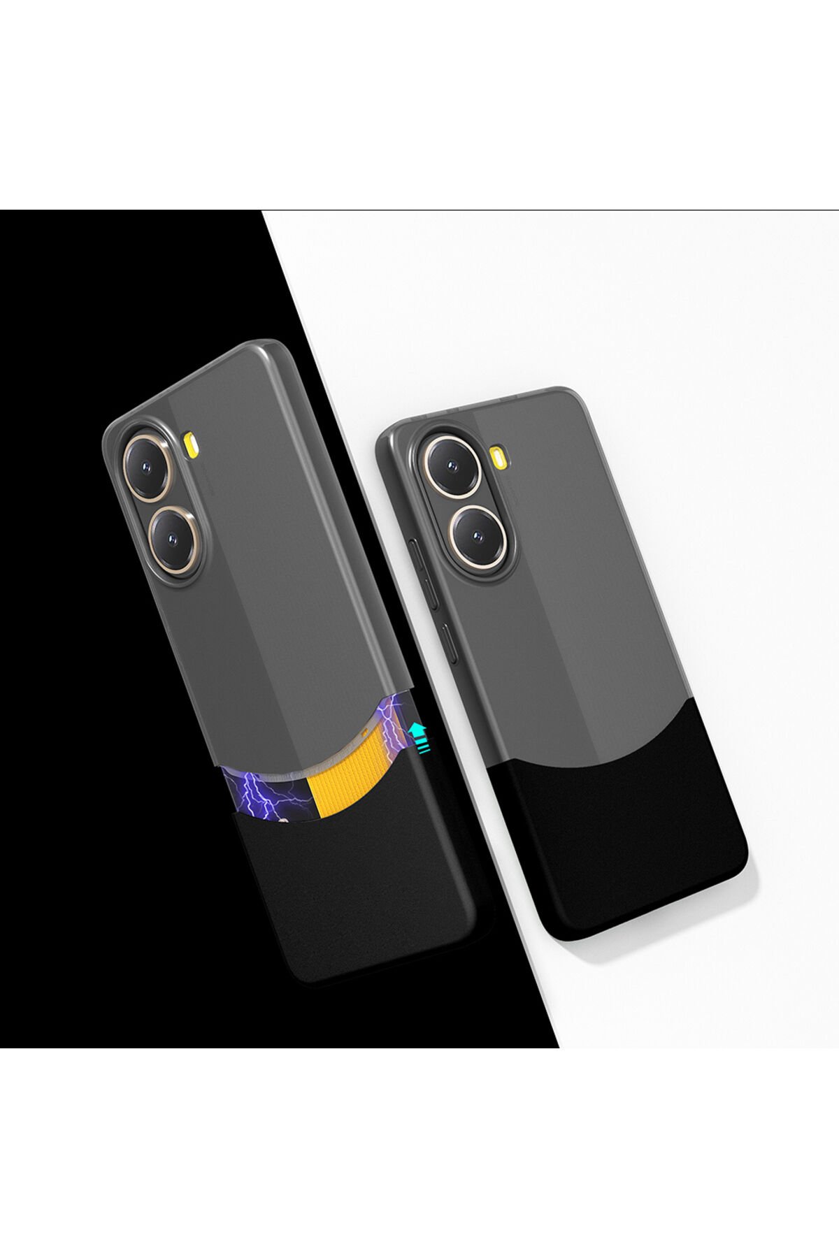 Poco X7 Pro Kılıf Mıknatıslı BSAY Duble Kapak - Siyah Siyah