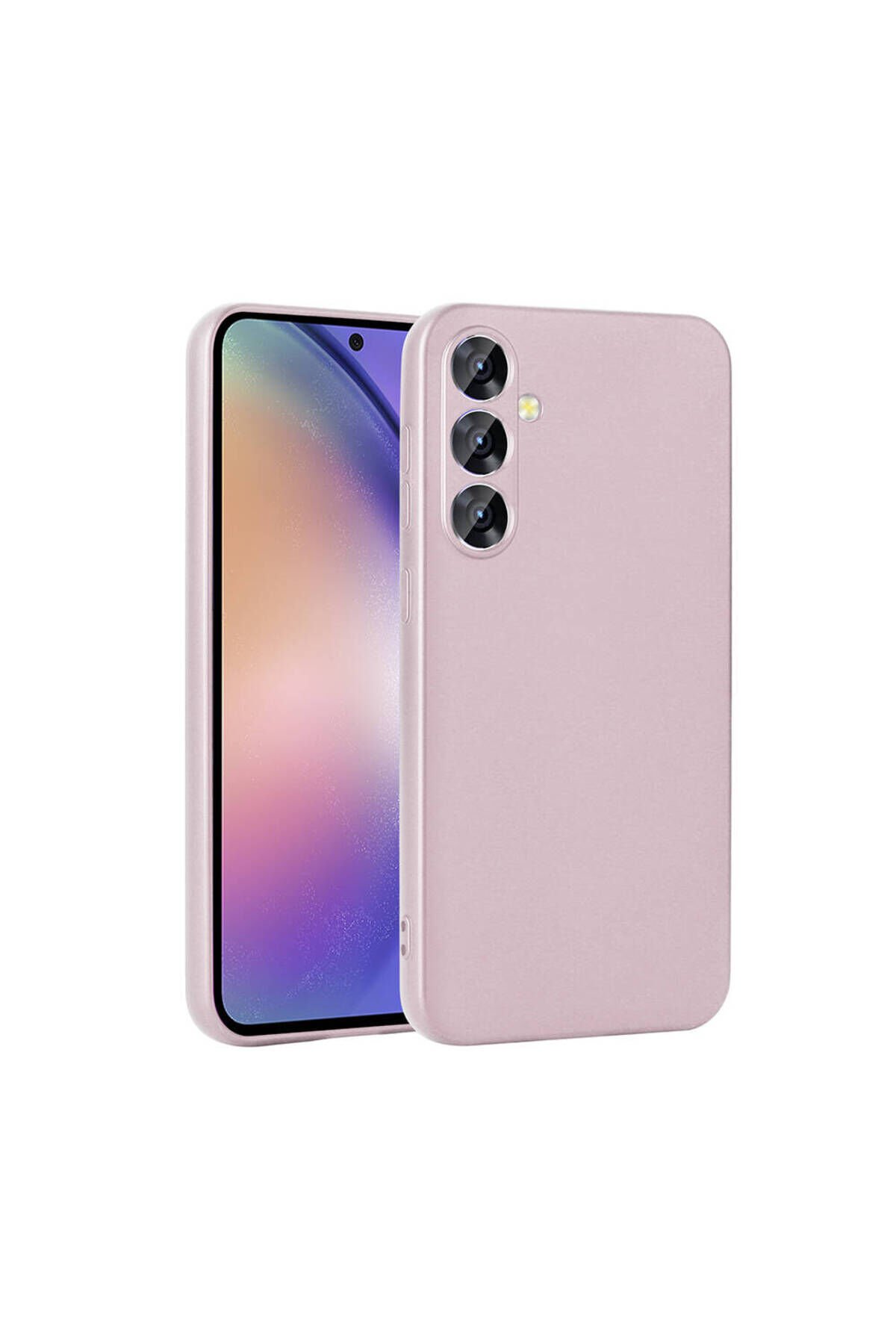 Galaxy A55 Kılıf BSAY Premier Silikon Kapak - Siyah Rose Gold