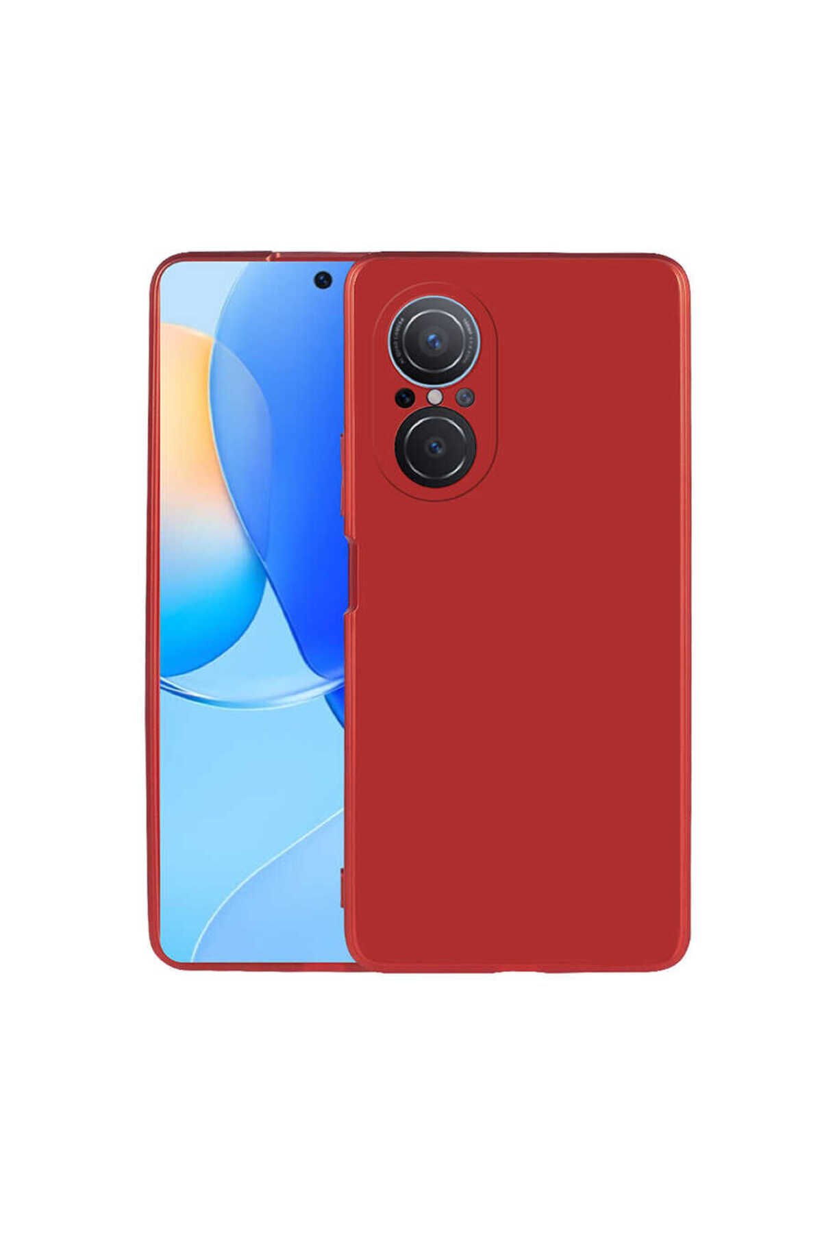 Huawei Nova 9 SE Kılıf BSAY Premier Silikon Kapak - Gold Kırmızı