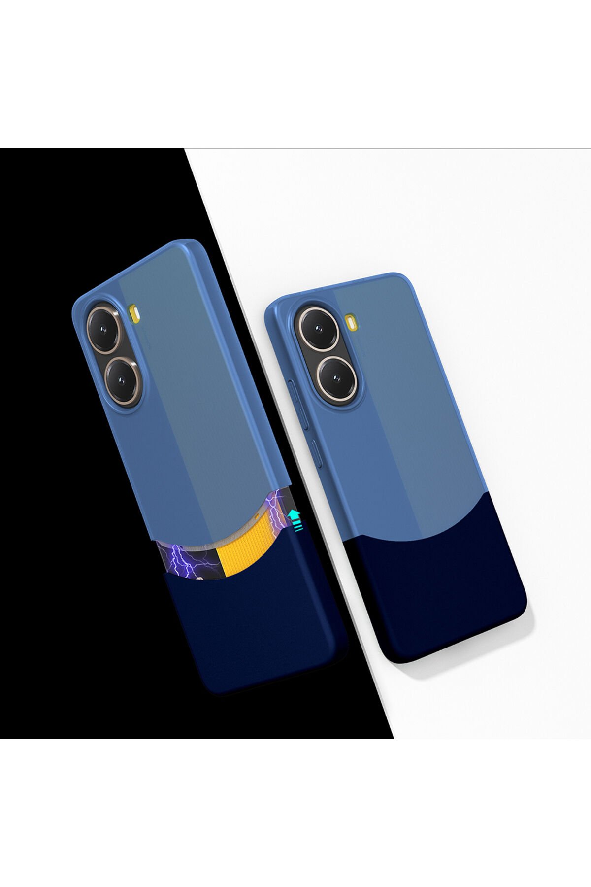 Poco X7 Pro Kılıf Mıknatıslı BSAY Duble Kapak - Siyah Lacivert