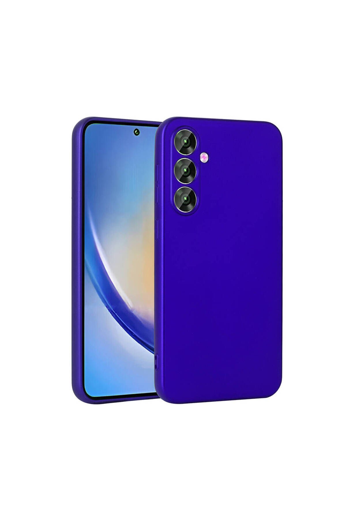 Galaxy A55 Kılıf BSAY Premier Silikon Kapak - Siyah Saks Mavi