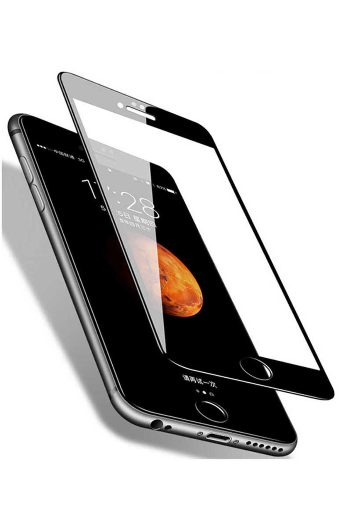 iPhone 7 Zore 3D Latte Cam Ekran Koruyucu - Siyah