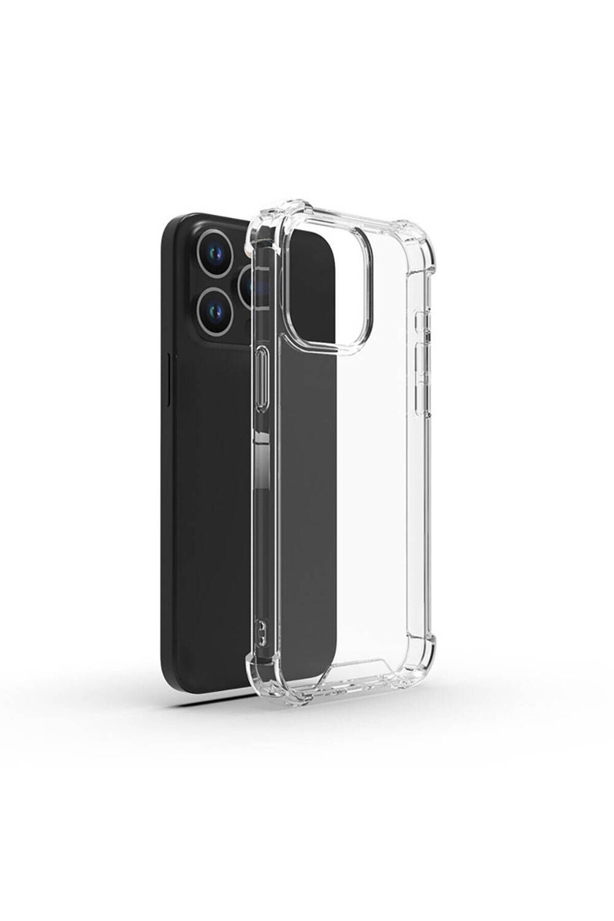 iPhone 15 Pro Max Uyumlu BSAY Nitro Anti Shock Silikon-Renksiz Renksiz