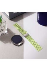 Gear S2 Uyumlu KRD-27 20mm BSAY Kordon-Mavi Pembe