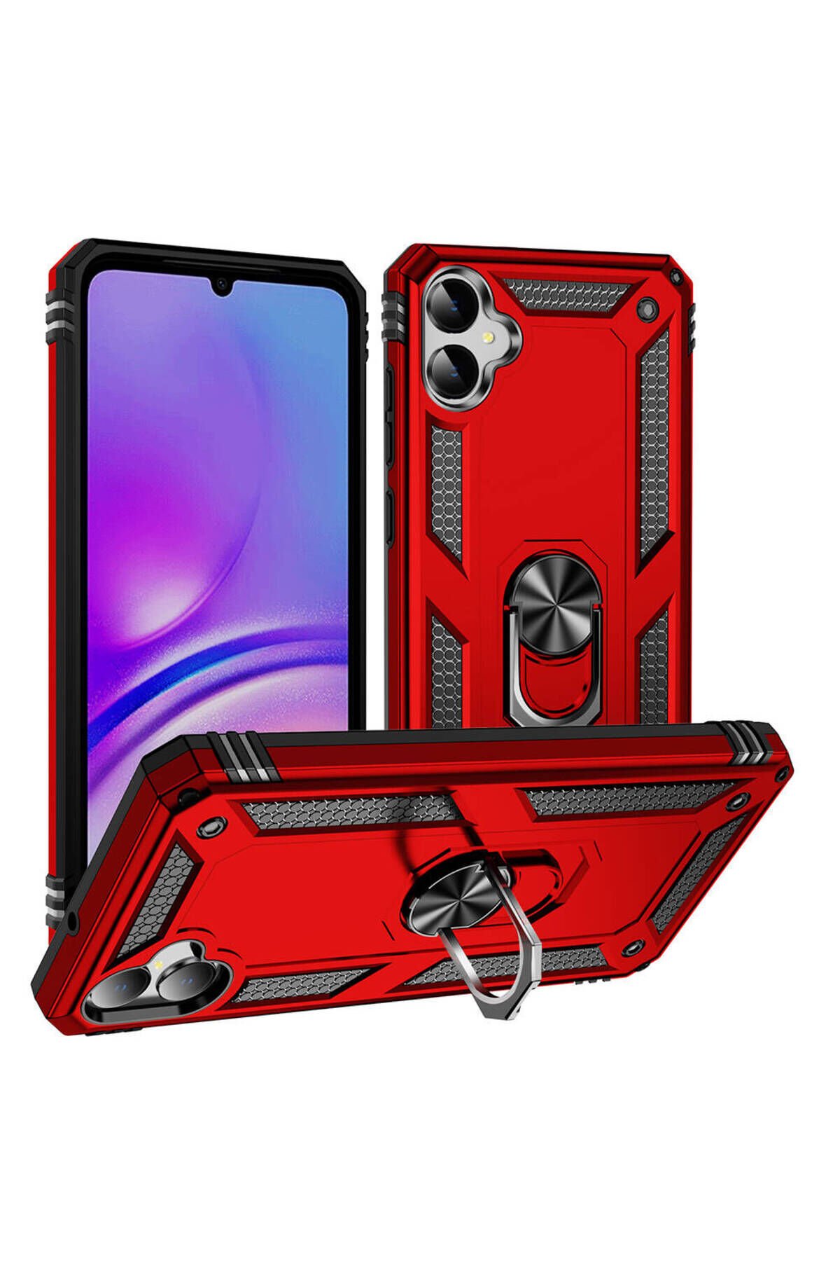 Galaxy A05 Kılıf BSAY Vega Kapak - Siyah Kırmızı