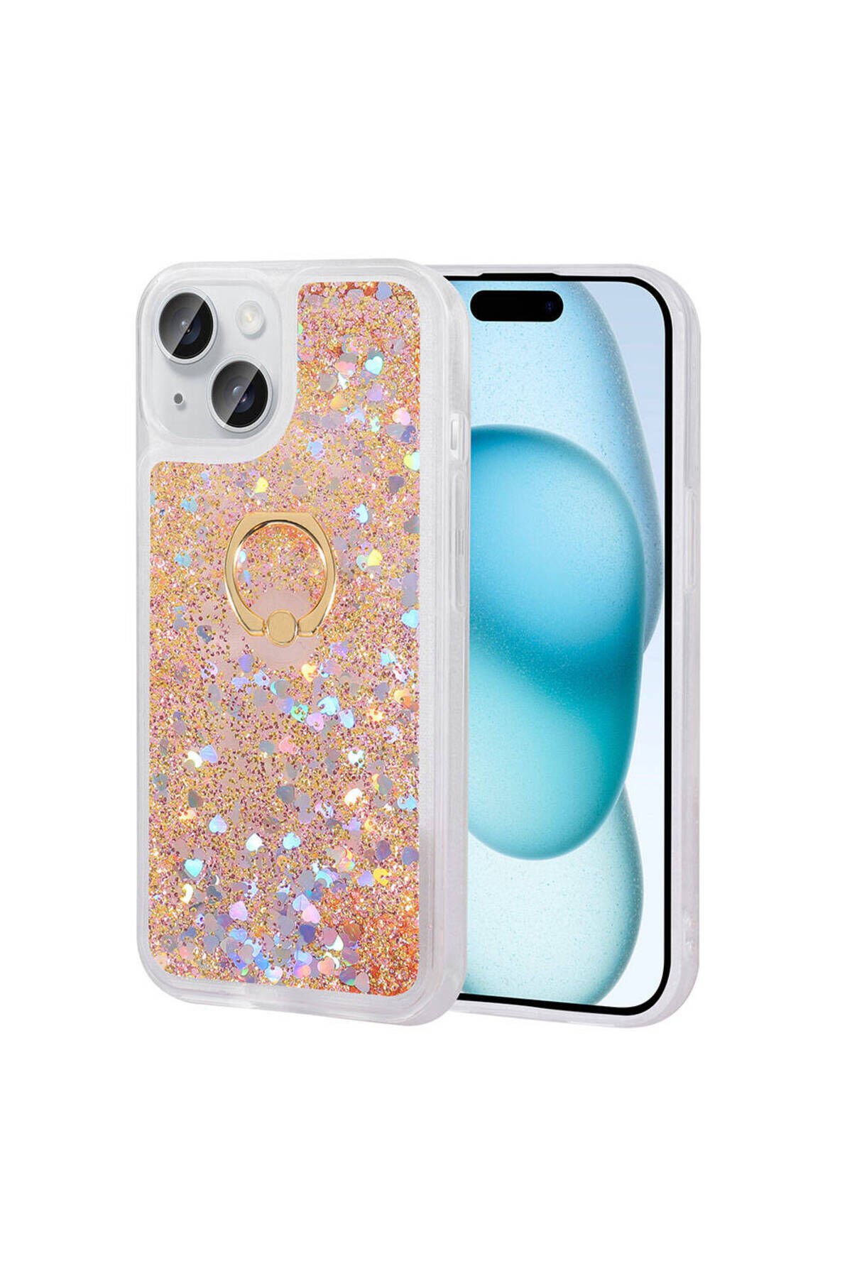 iPhone 15 Uyumlu BSAY Milce Kılıf-Pembe Gold